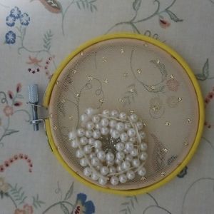 Pearl Broach Mini Embroidery Hoop